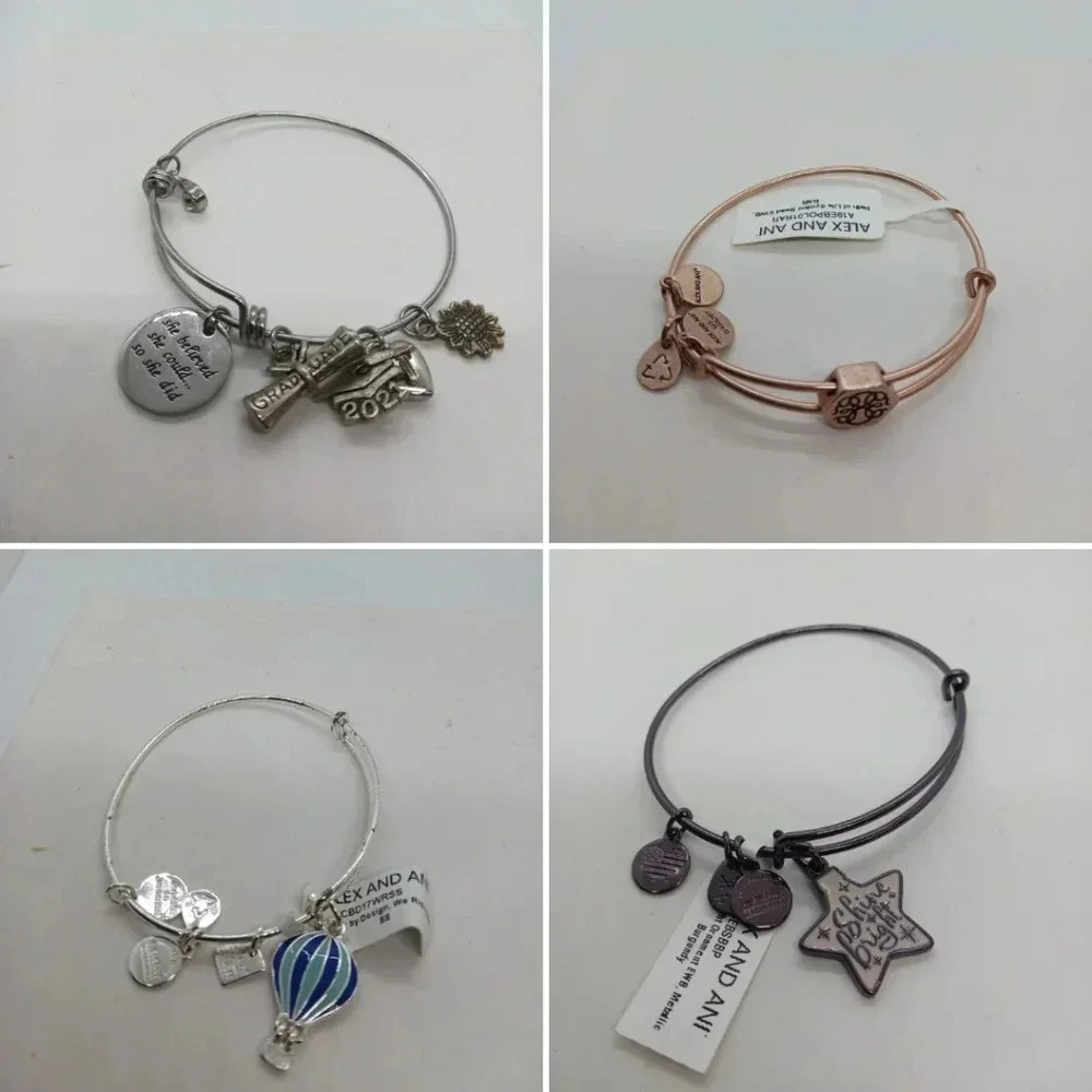 NWT 4 ALEX AND ANI CHARM BRACELETS